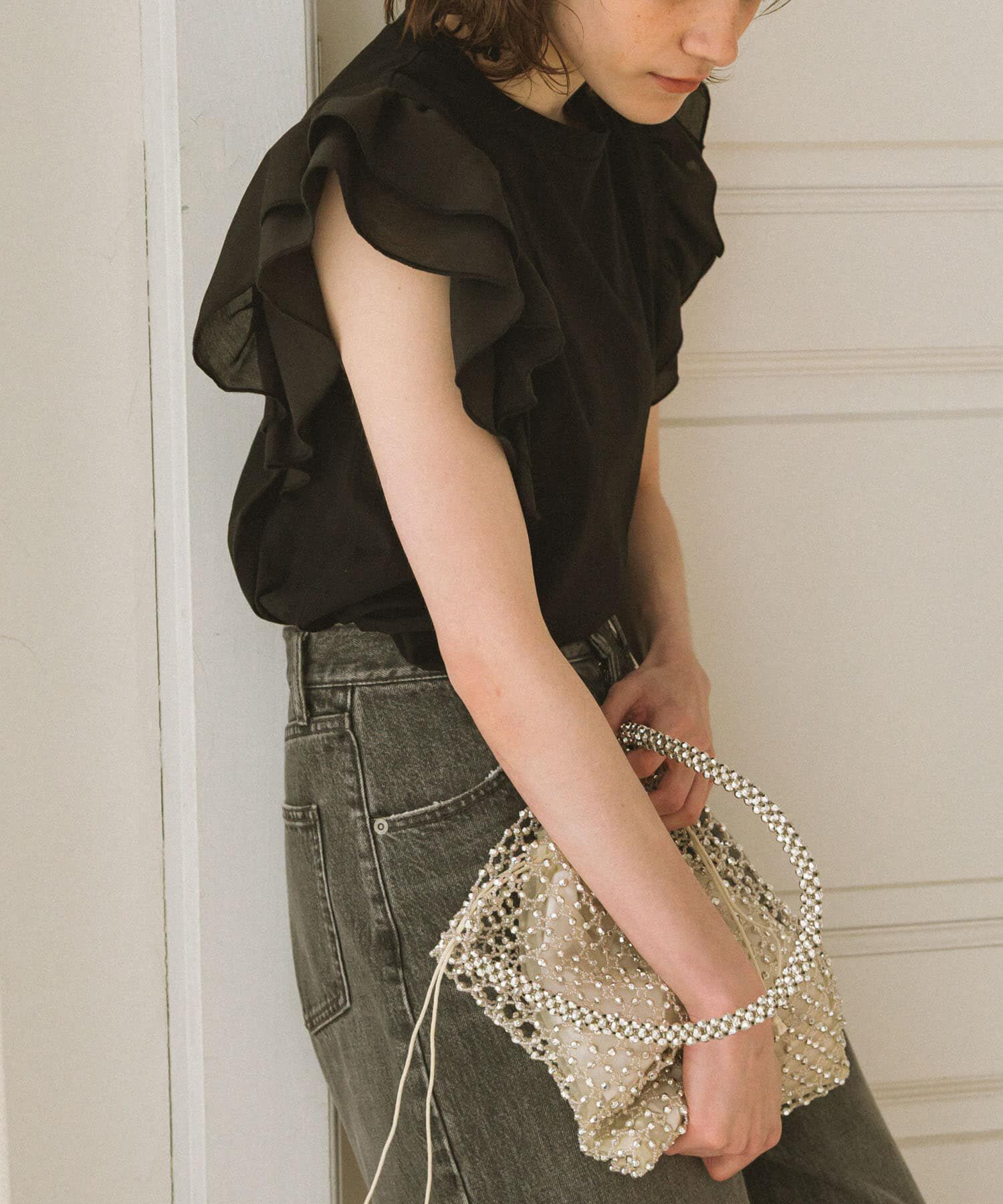 Sonny Label 「フリルフレンチタックスリーブプルオーバー」|Tシャツ・カットソー|