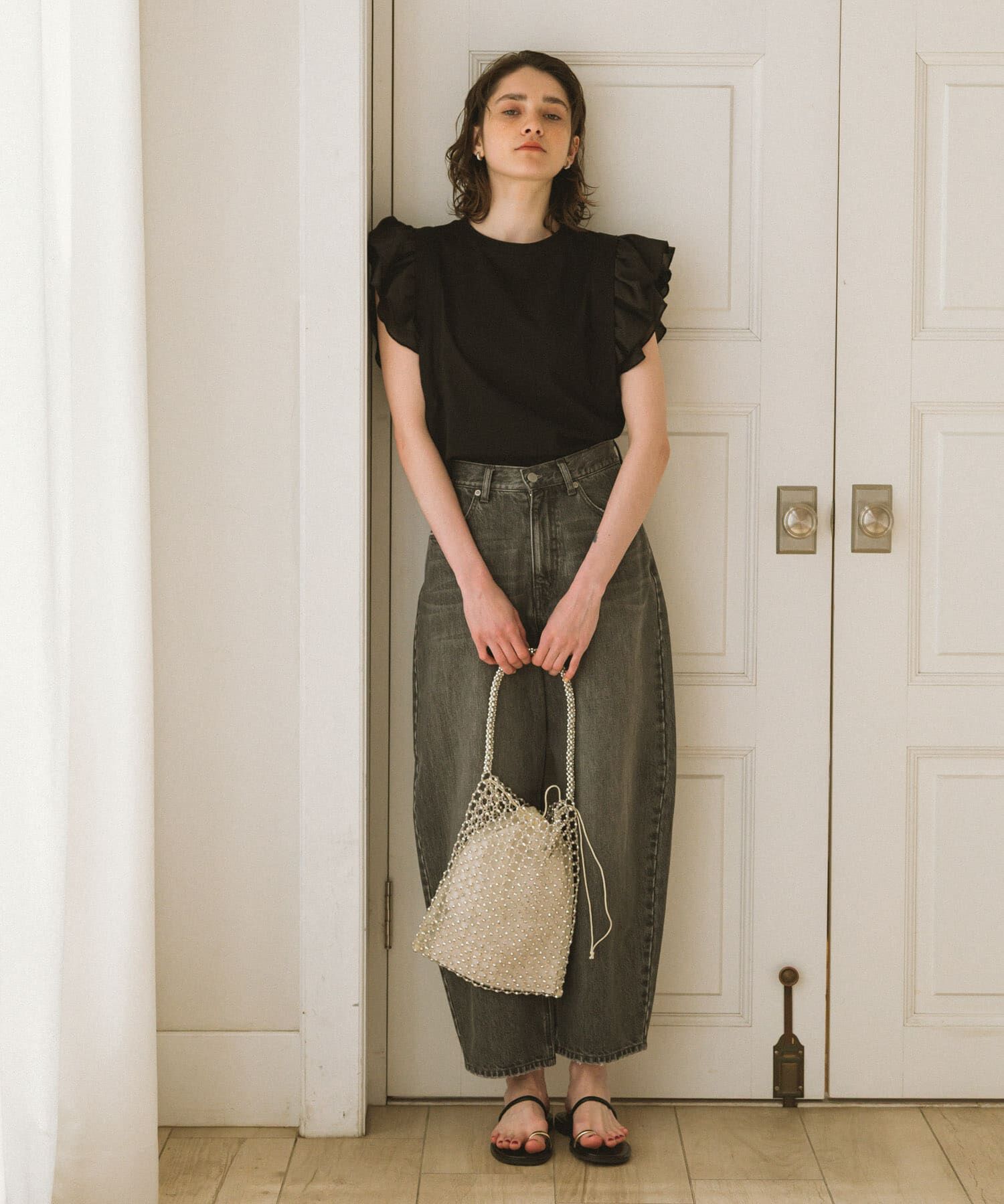 Sonny Label 「フリルフレンチタックスリーブプルオーバー」|Tシャツ・カットソー|