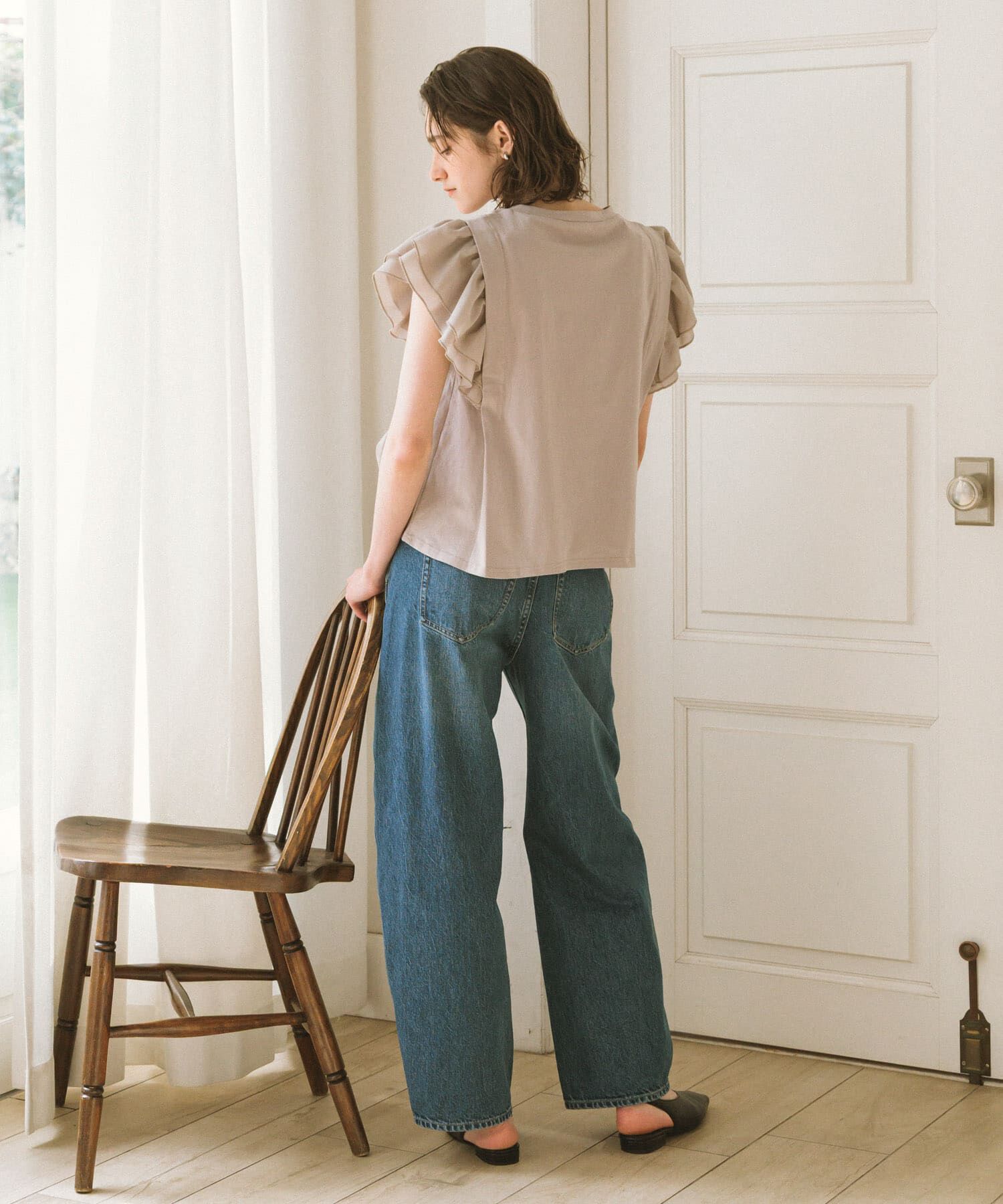 Sonny Label 「フリルフレンチタックスリーブプルオーバー」|Tシャツ・カットソー|