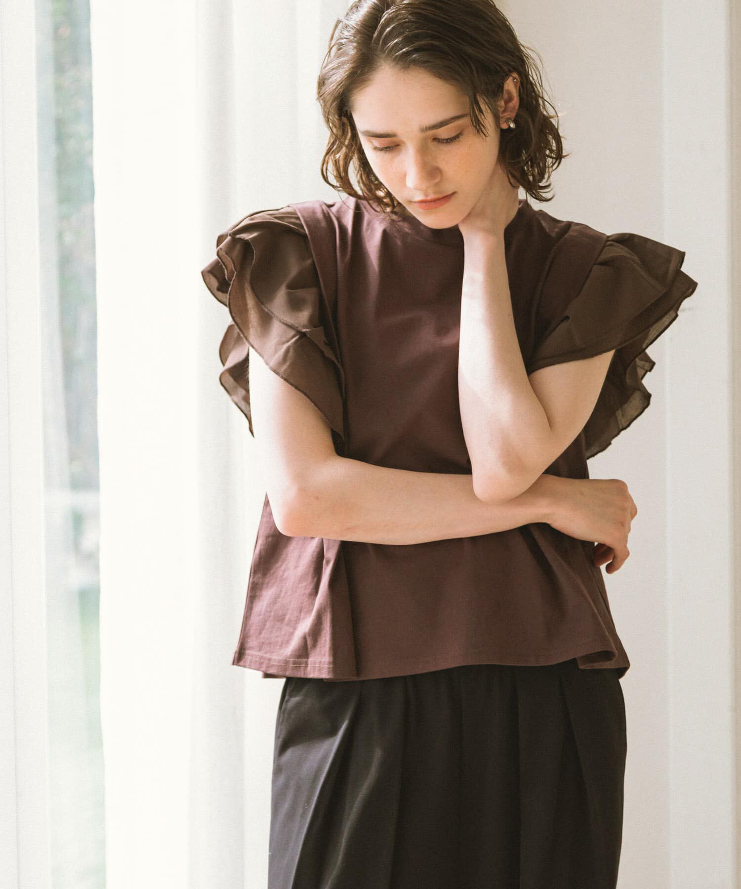 Sonny Label 「フリルフレンチタックスリーブプルオーバー」|Tシャツ・カットソー|