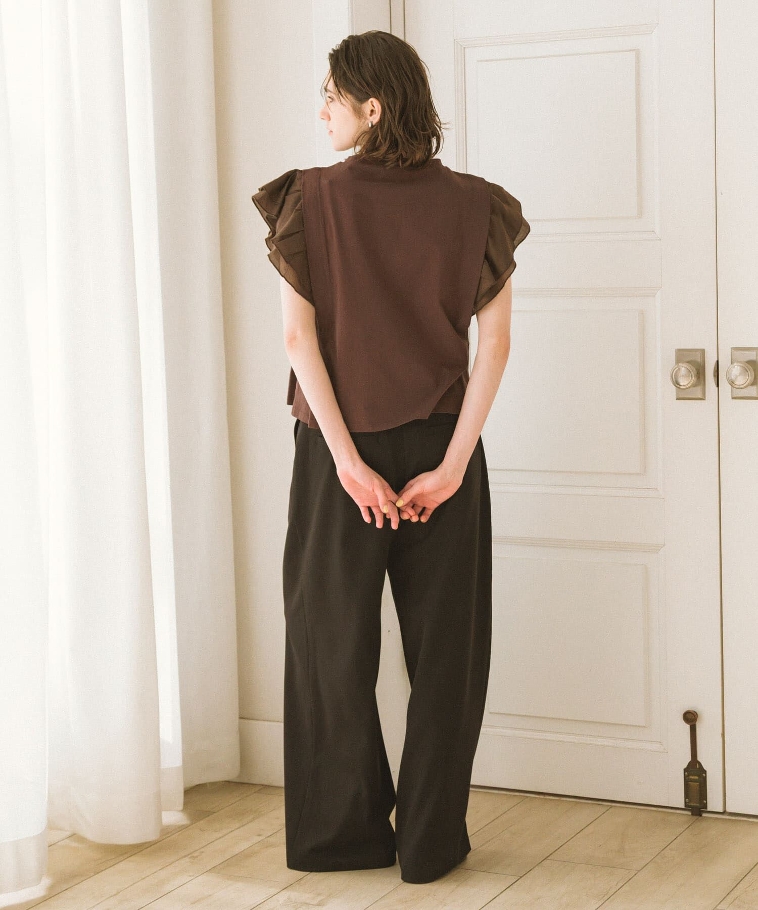 Sonny Label 「フリルフレンチタックスリーブプルオーバー」|Tシャツ・カットソー|