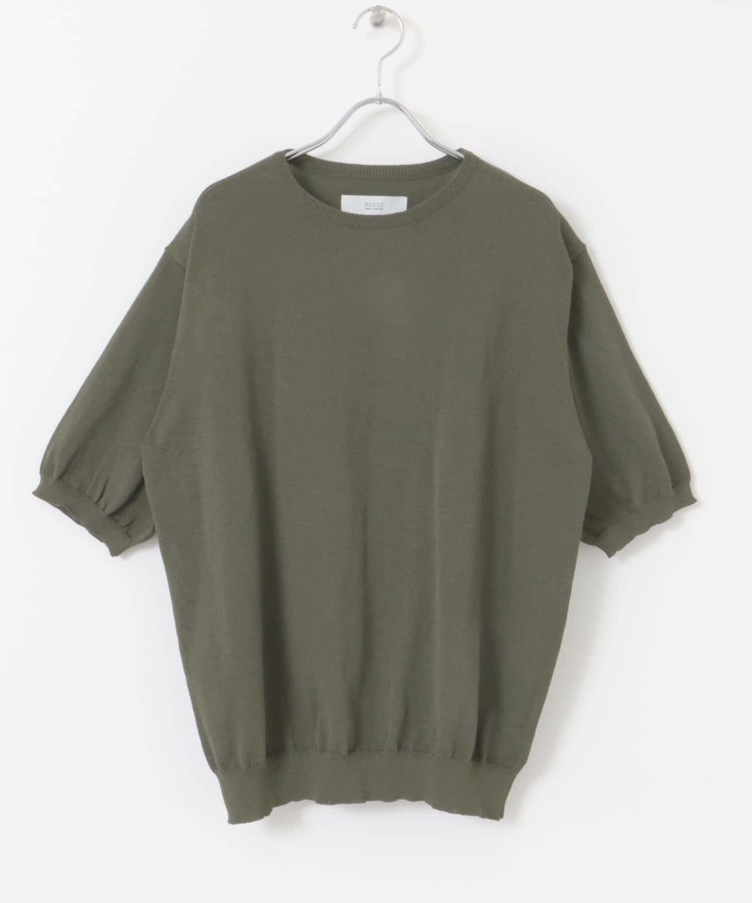 URBAN RESEARCH ROSSO「『UR TECH』AIRDRY半袖クルーニット」|ニット・セーター|