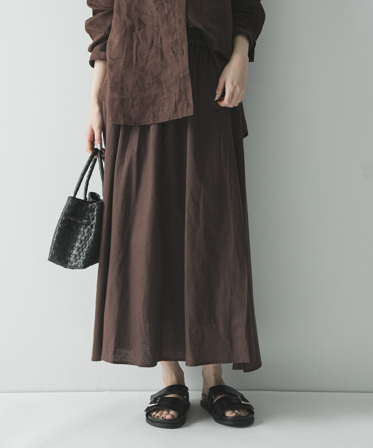 URBAN RESEARCH「リネンコットンギャザースカート」|スカート|