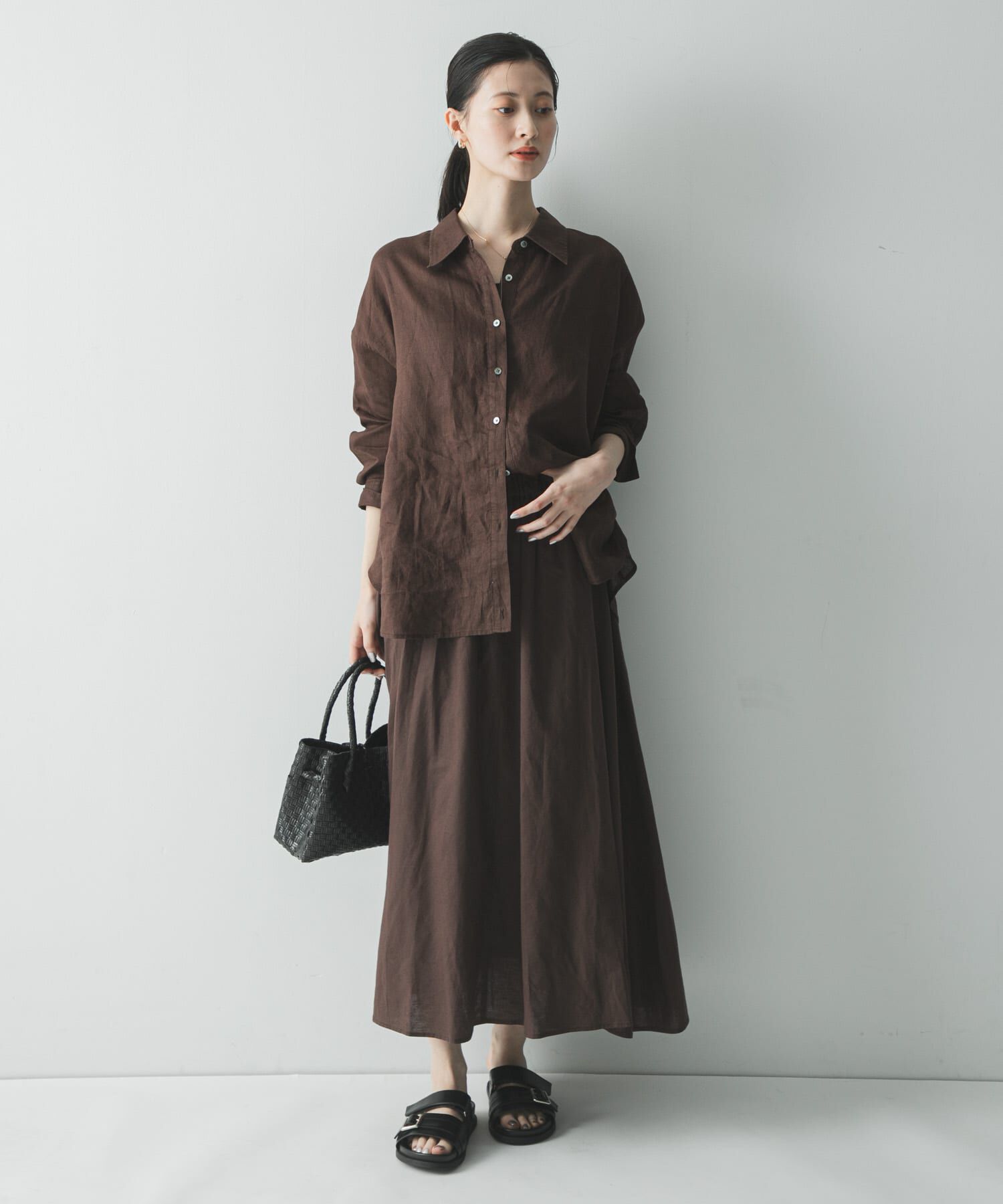 URBAN RESEARCH「リネンコットンギャザースカート」|スカート|