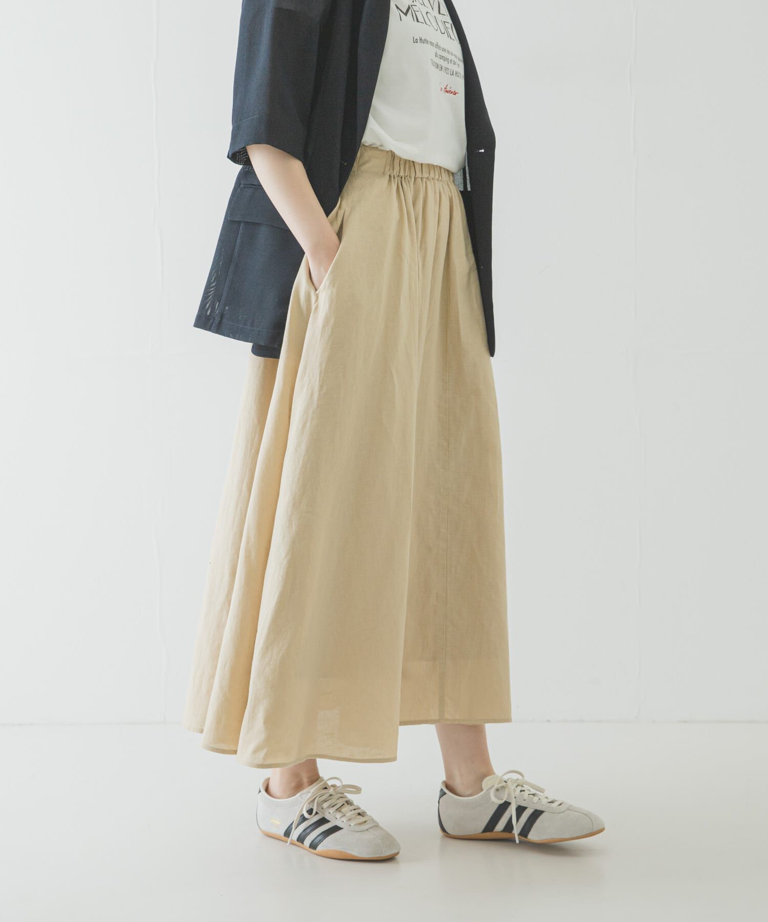 URBAN RESEARCH「リネンコットンギャザースカート」|スカート|