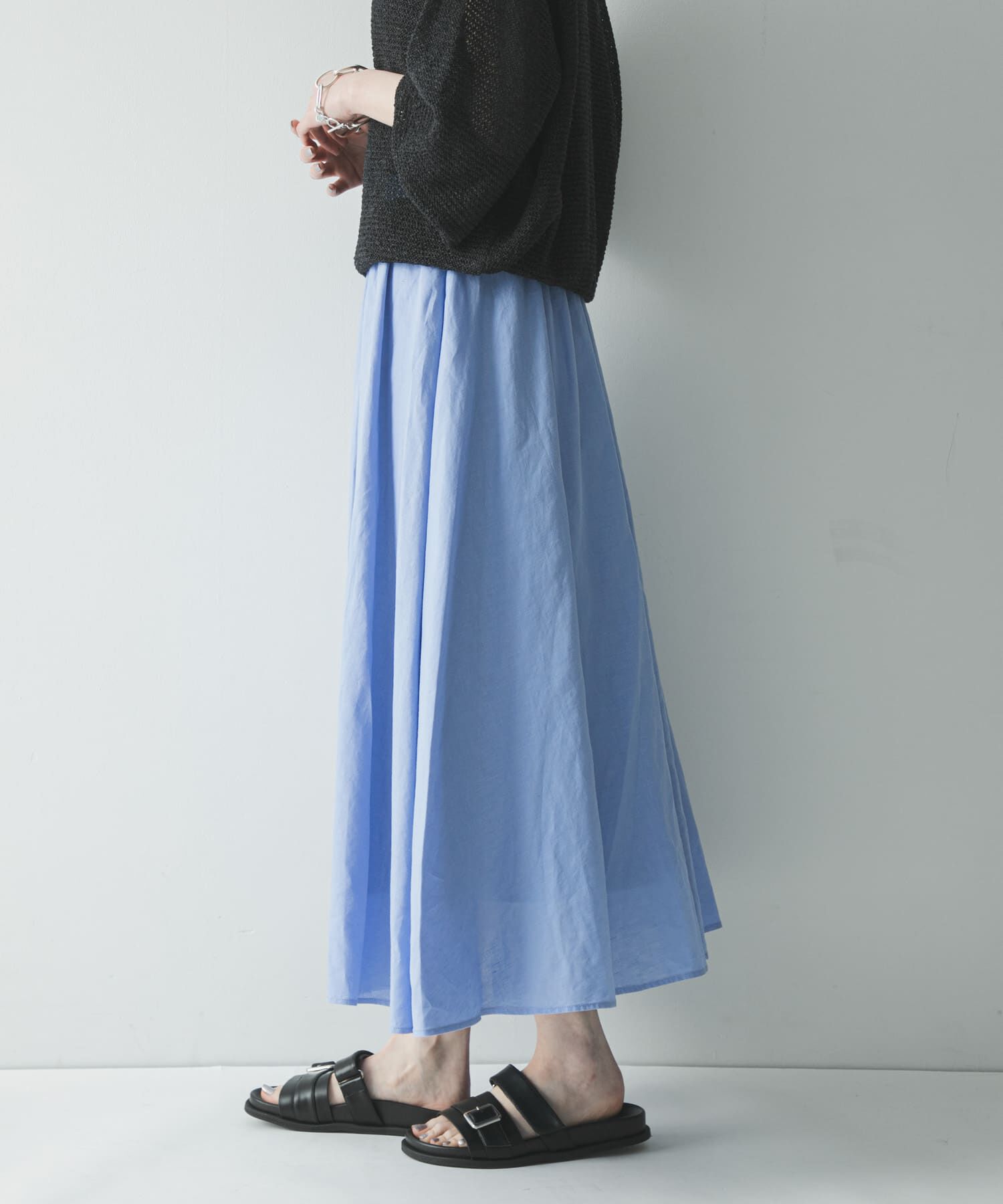 URBAN RESEARCH「リネンコットンギャザースカート」|スカート|