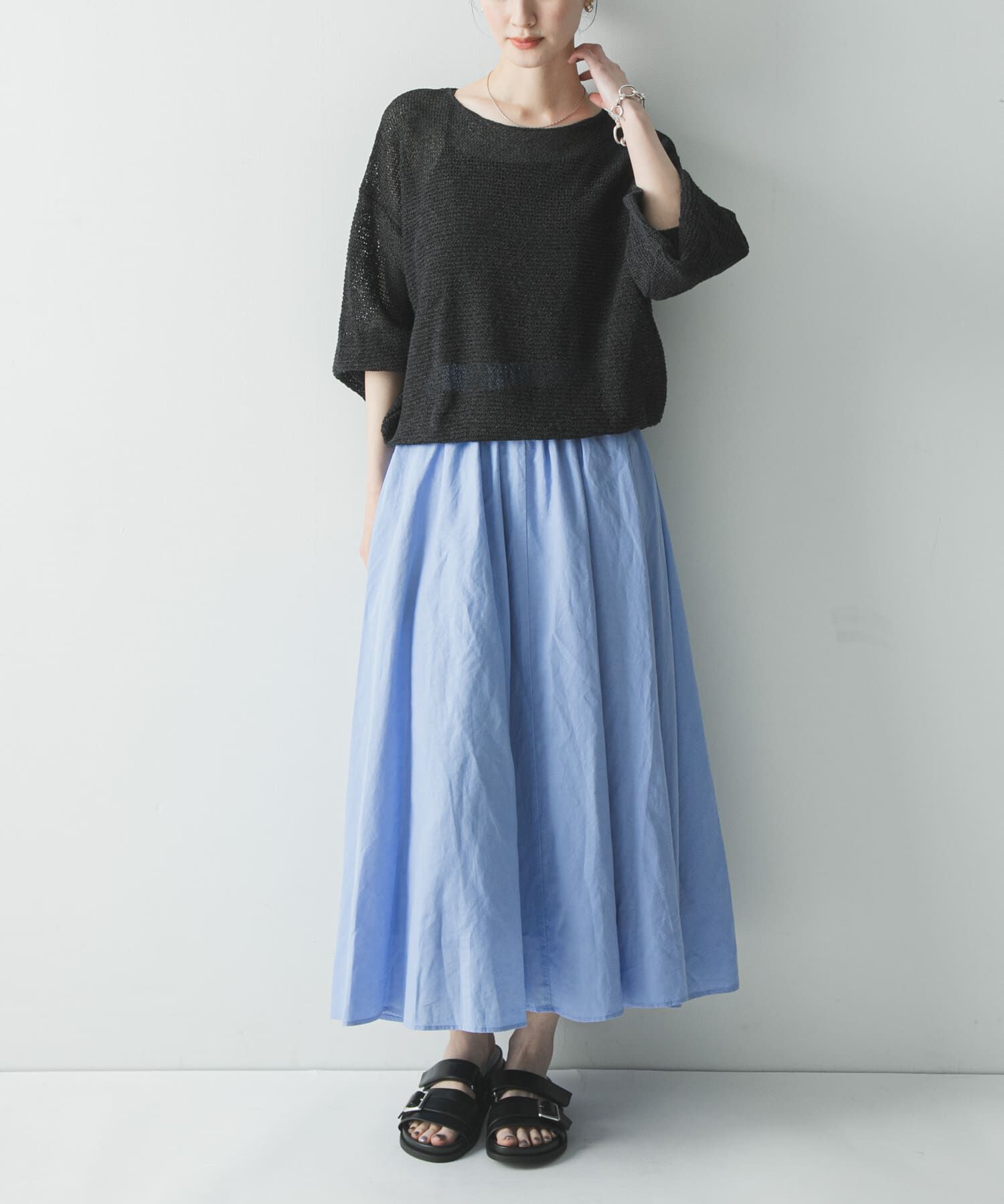 URBAN RESEARCH「リネンコットンギャザースカート」|スカート|
