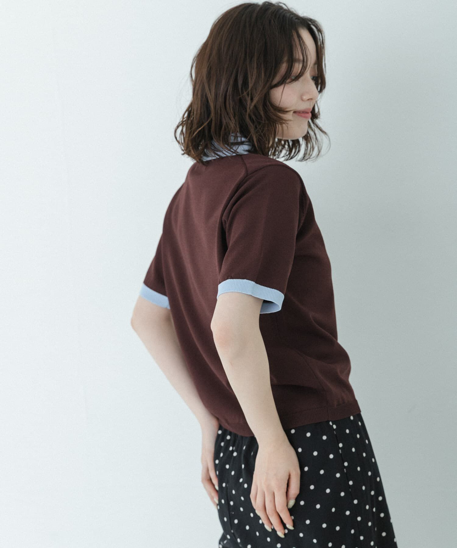 Sonny Label 「配色襟ニットポロシャツ」|ニット・セーター|