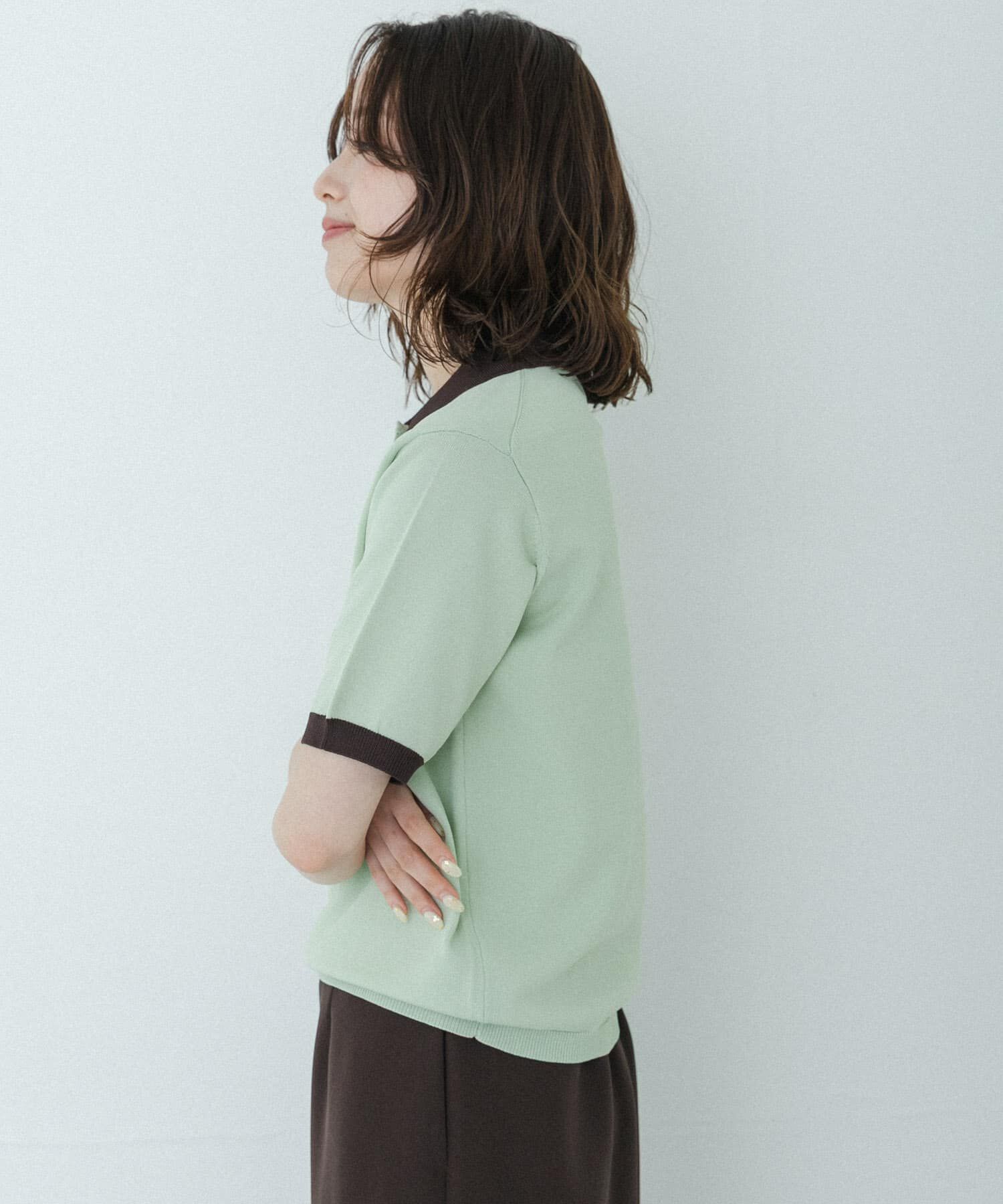 Sonny Label 「配色襟ニットポロシャツ」|ニット・セーター|