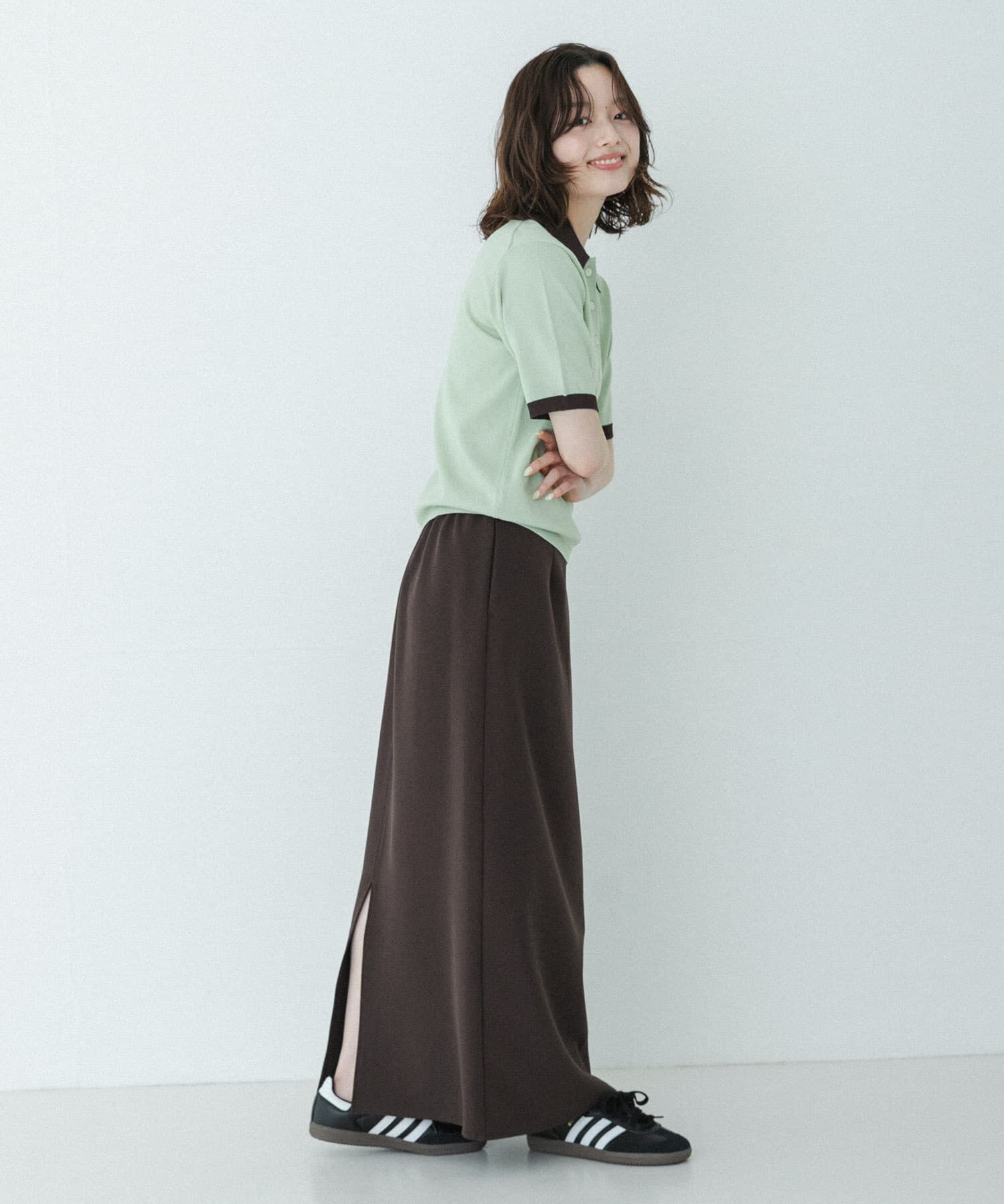 Sonny Label 「配色襟ニットポロシャツ」|ニット・セーター|