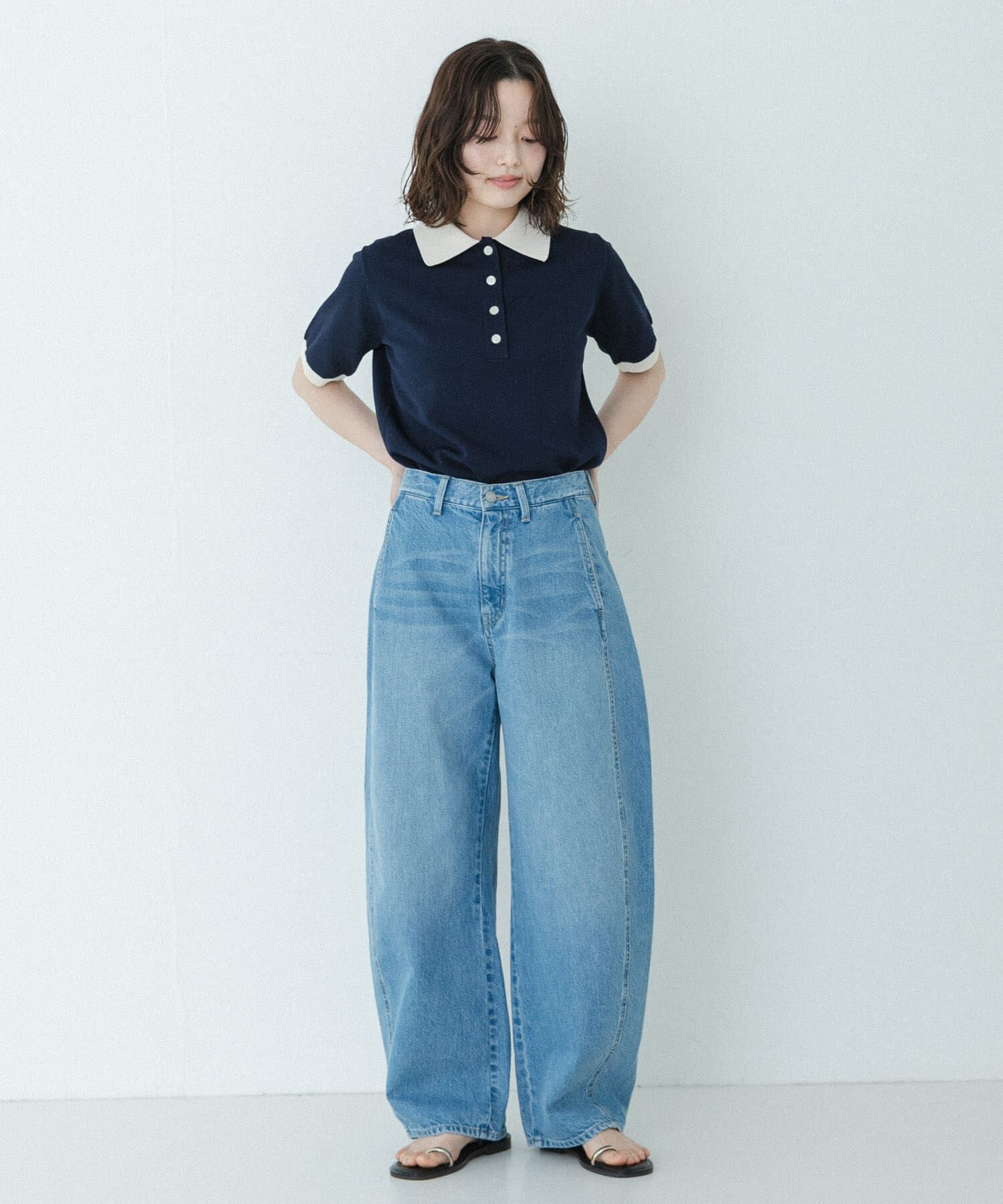 Sonny Label 「配色襟ニットポロシャツ」|ニット・セーター|