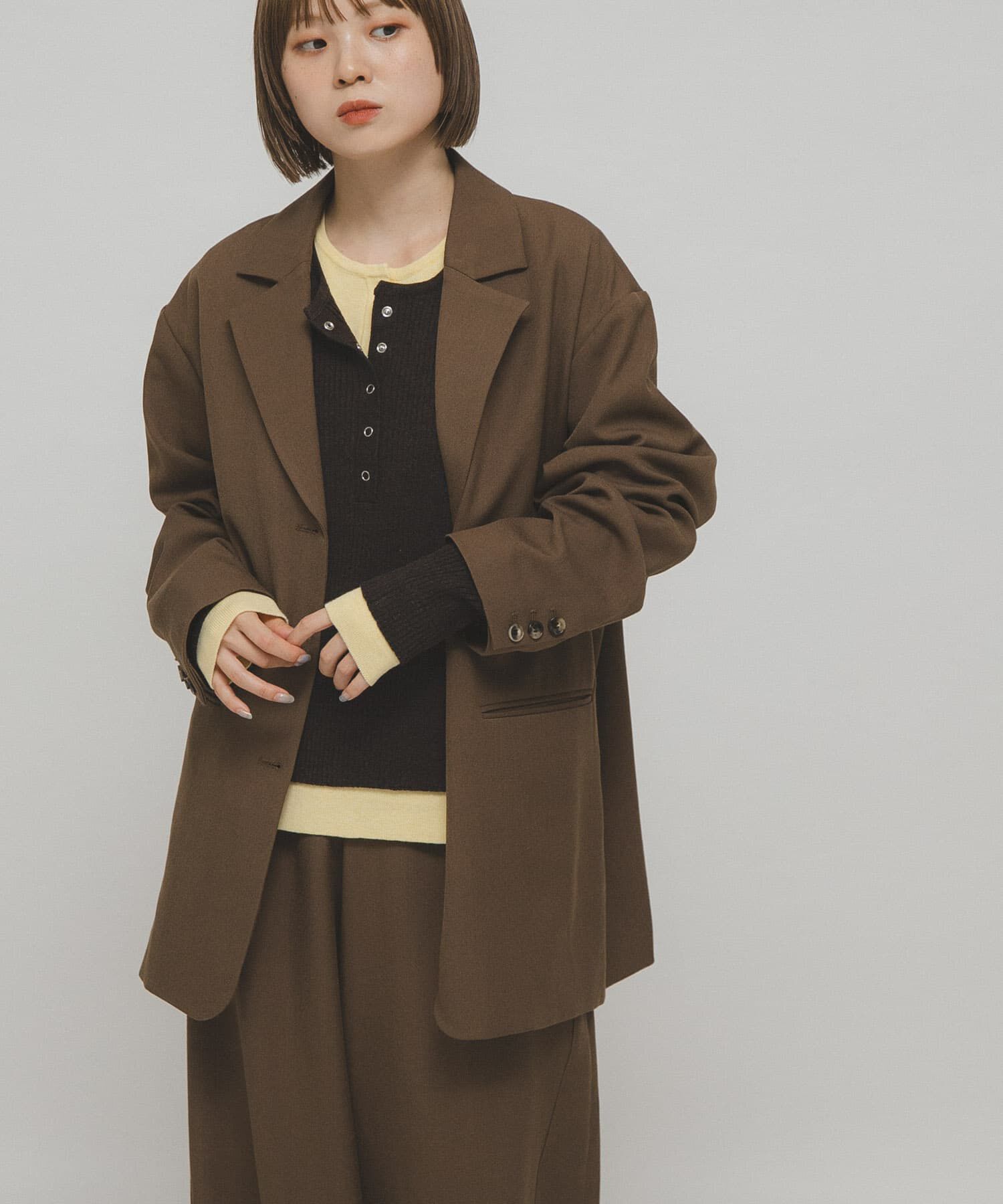  「レイヤードライクヘンリーニット」|ニット・セーター|