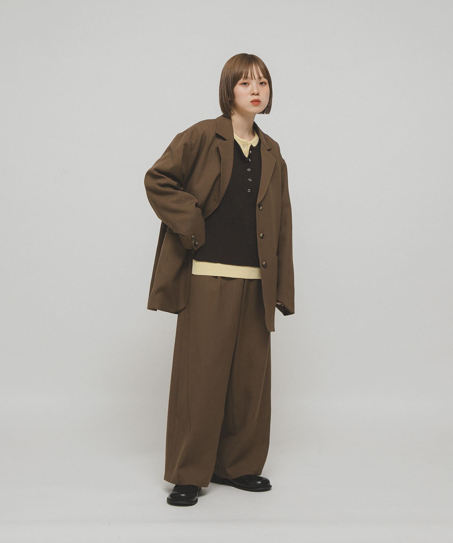  「レイヤードライクヘンリーニット」|ニット・セーター|