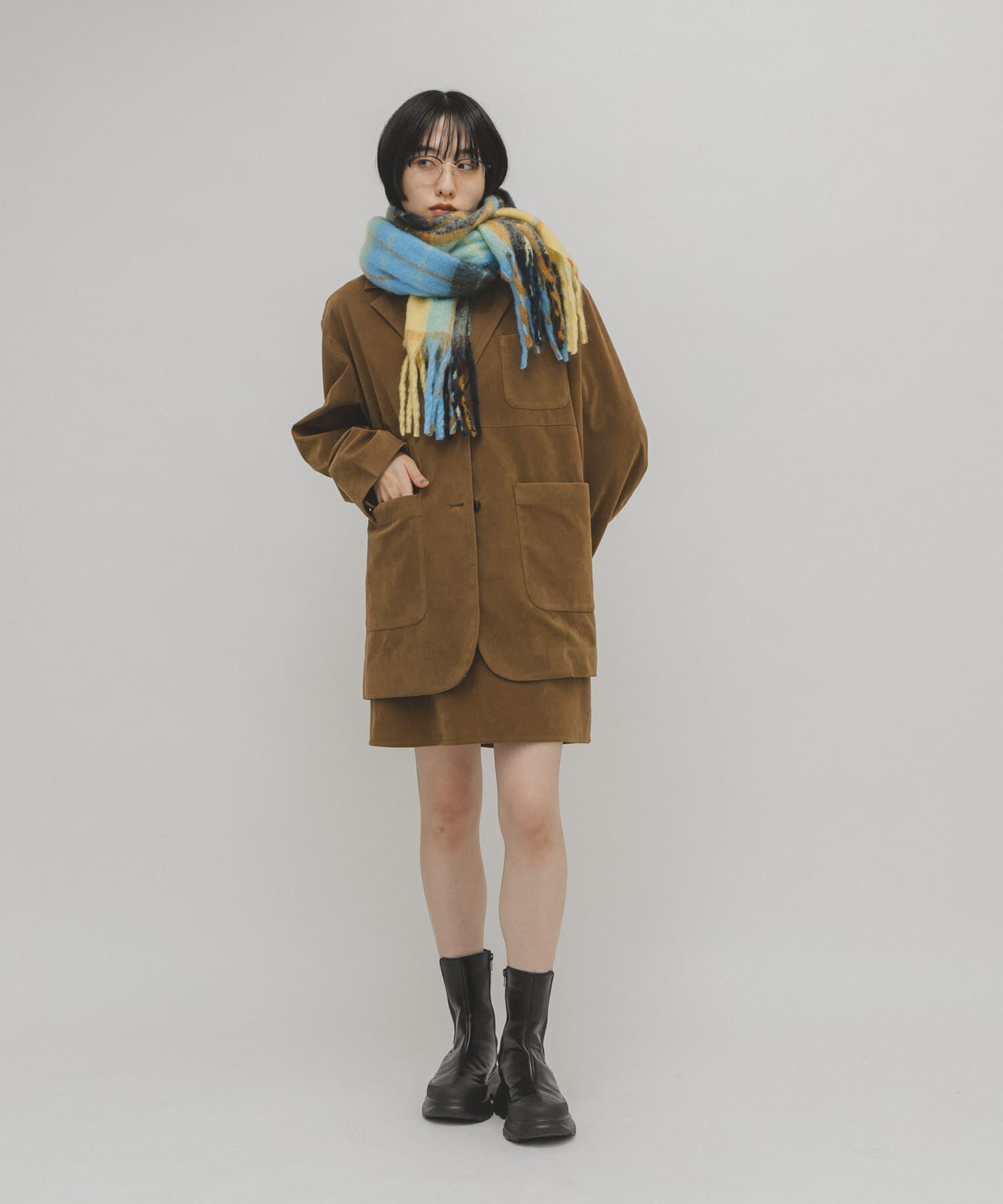  「ブークレチェックストール」|ストール|