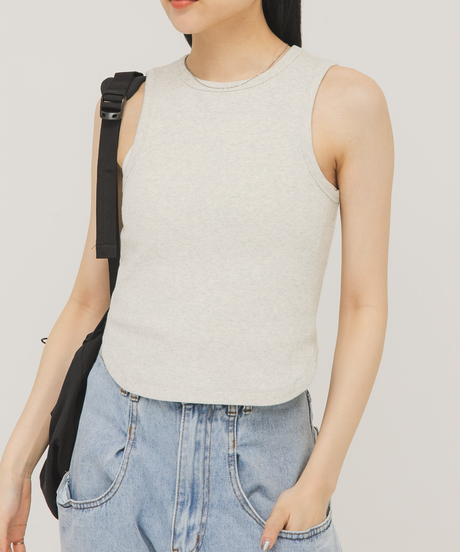  「クロップドタンクトップ」|タンクトップ|オートミール