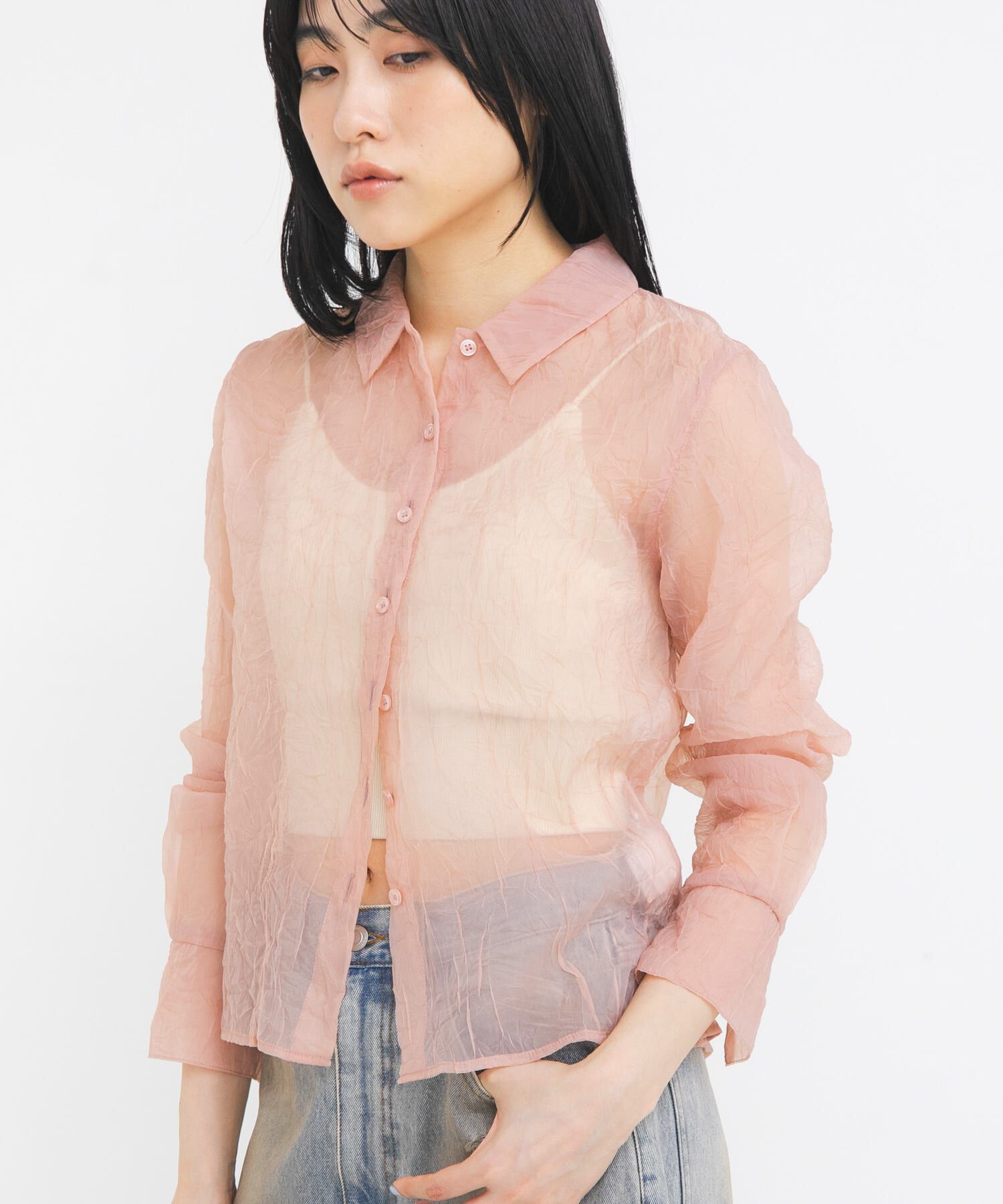  「ワッシャーシアーシャツ」|シャツ・ブラウス|