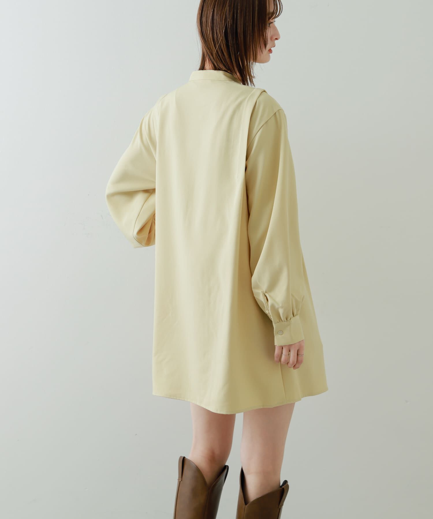 SENSE OF PLACE by URBAN RESEARCH「『Shortサイズあり』タックシャツワンピース」|ワンピース|