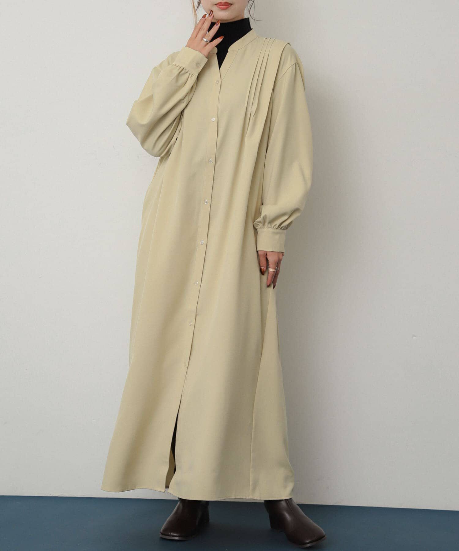 SENSE OF PLACE by URBAN RESEARCH「『Shortサイズあり』タックシャツワンピース」|ワンピース|