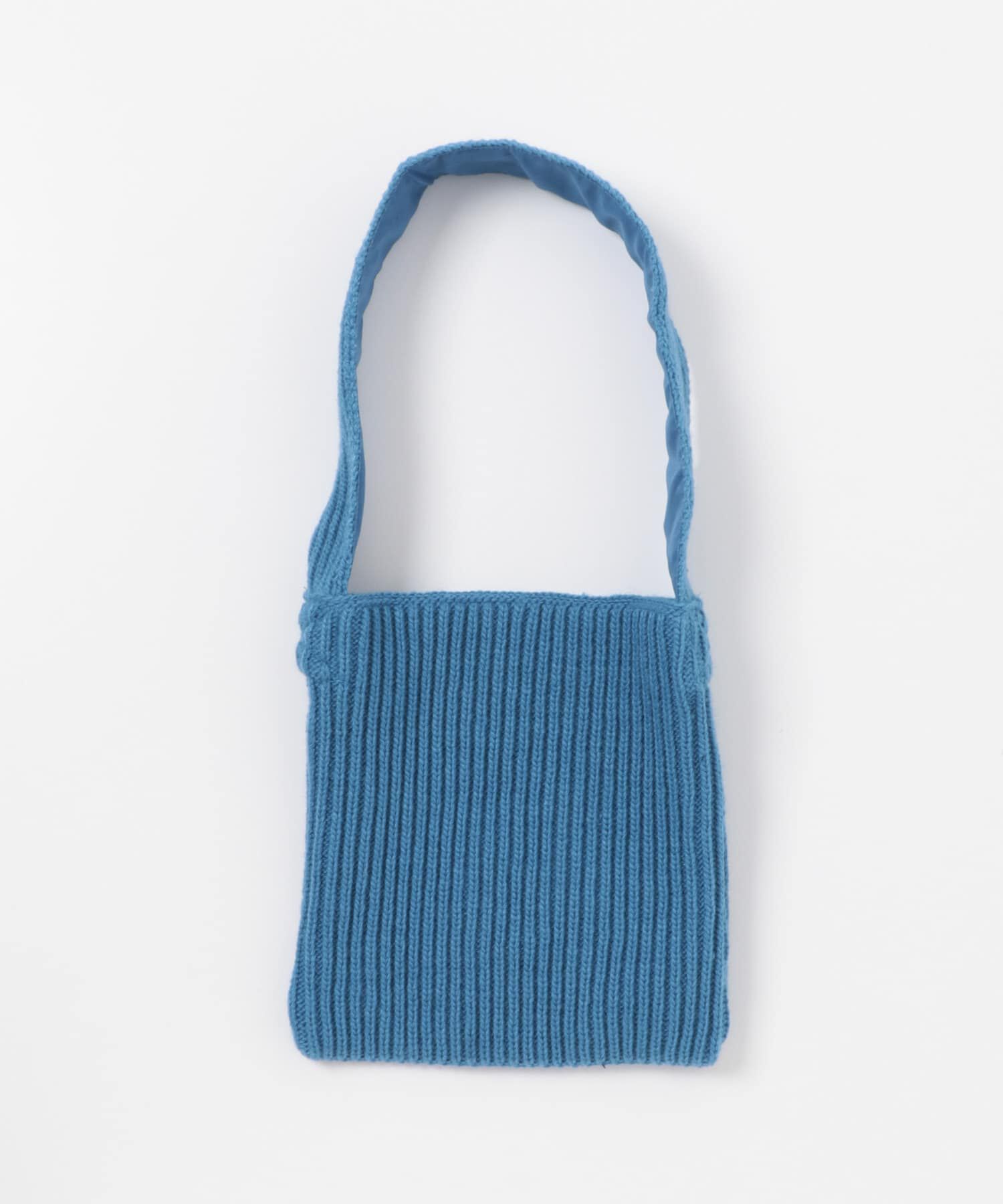 SENSE OF PLACE by URBAN RESEARCH「ニットスクエアバッグ」|トートバッグ|ブルー