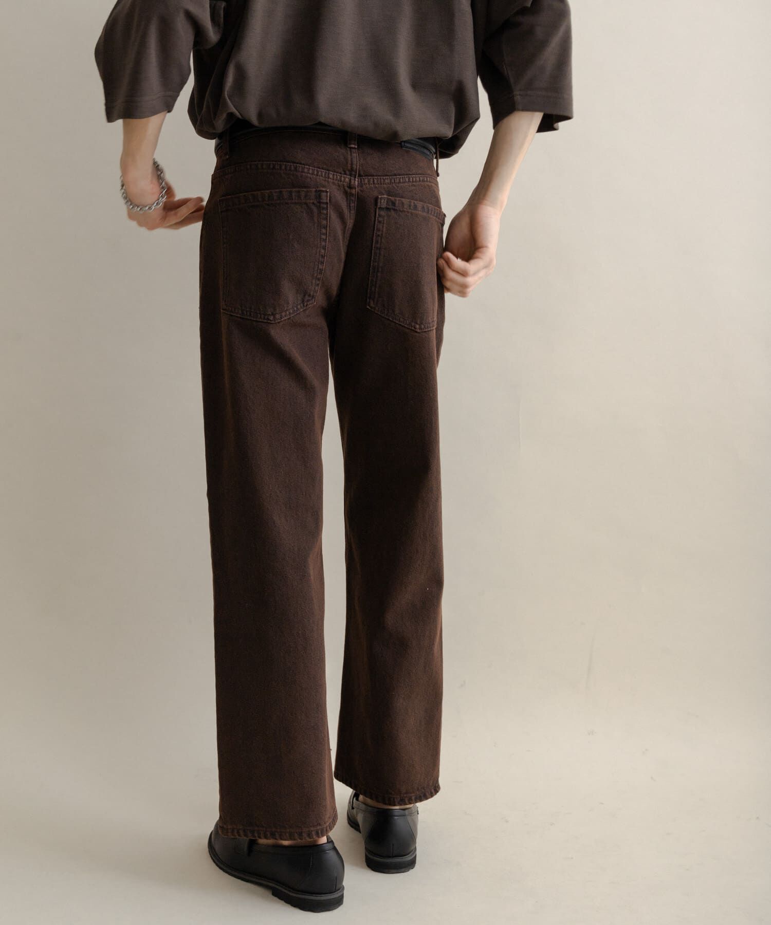 SENSE OF PLACE by URBAN RESEARCH「ストレートデニムパンツ」|デニム|ブラウン