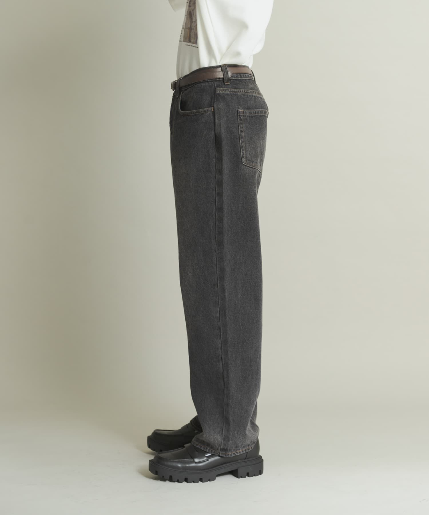 SENSE OF PLACE by URBAN RESEARCH「『WEB限定』ハードウォッシュデニムワイドパンツ」|デニム|