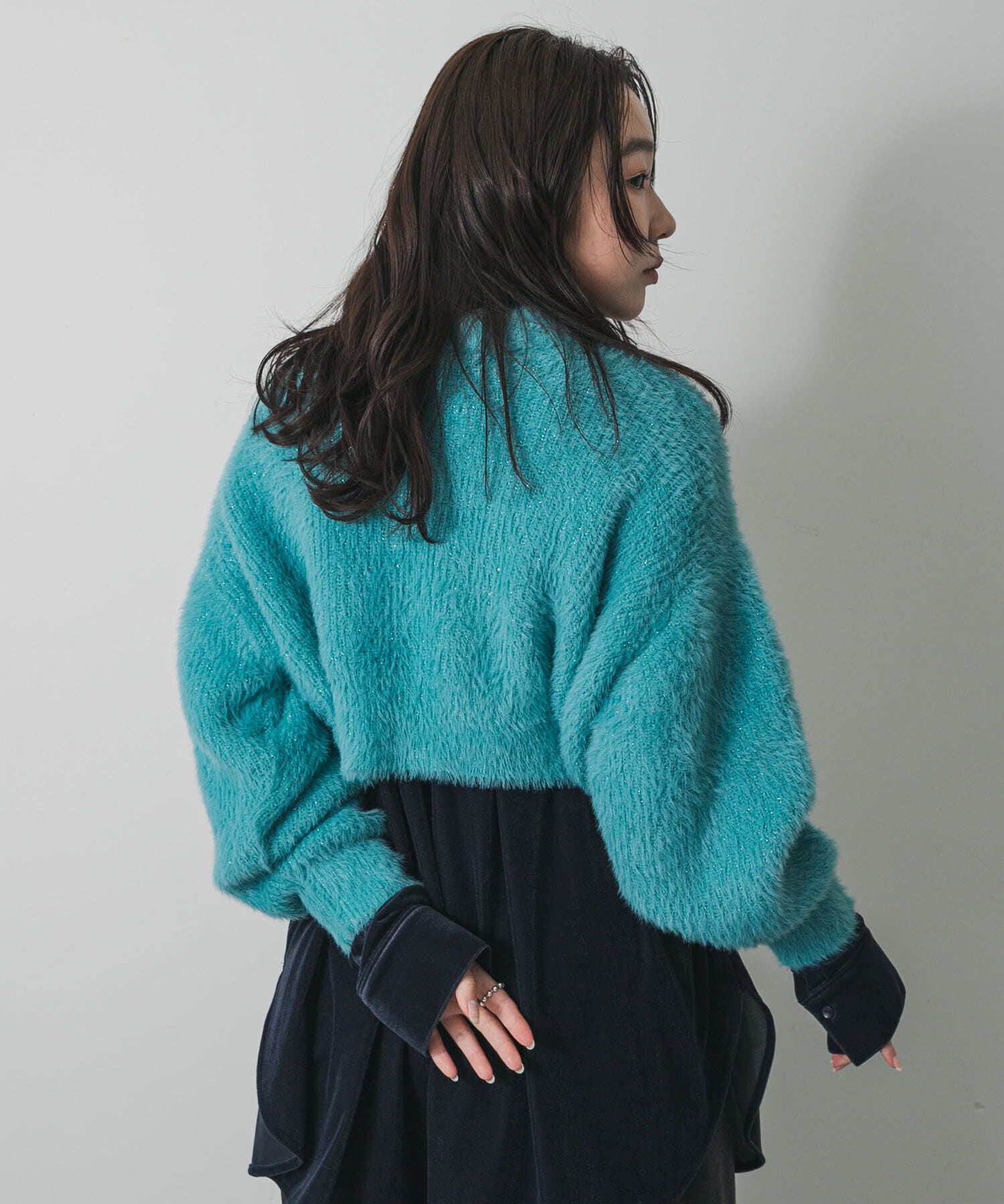 SENSE OF PLACE by URBAN RESEARCH「『一部WEB限定カラー』ラメシャギークロップドカーディガン」|カーディガン|