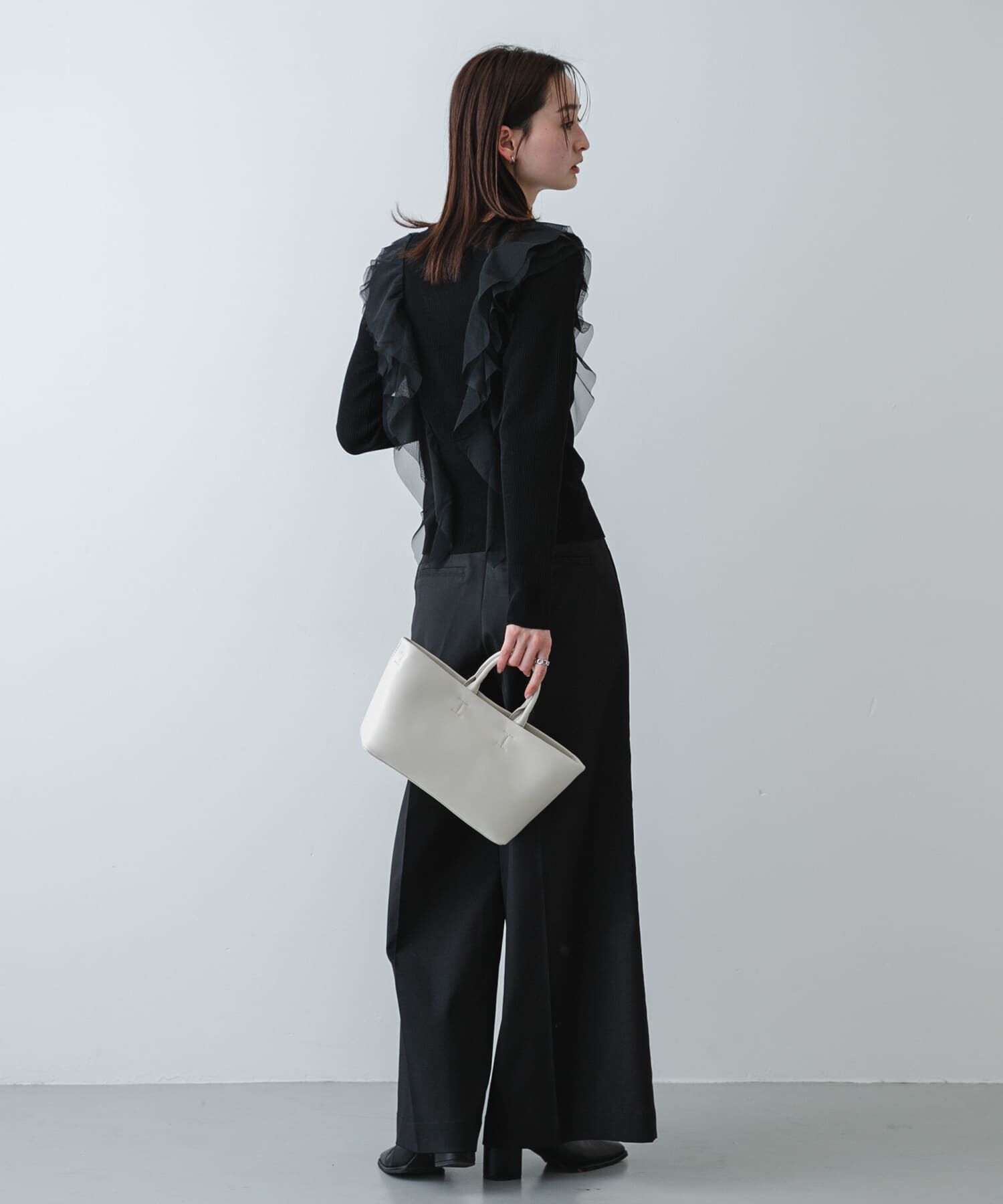 SENSE OF PLACE by URBAN RESEARCH「『洗濯可』チュールフリルニットカーディガン」|カーディガン|