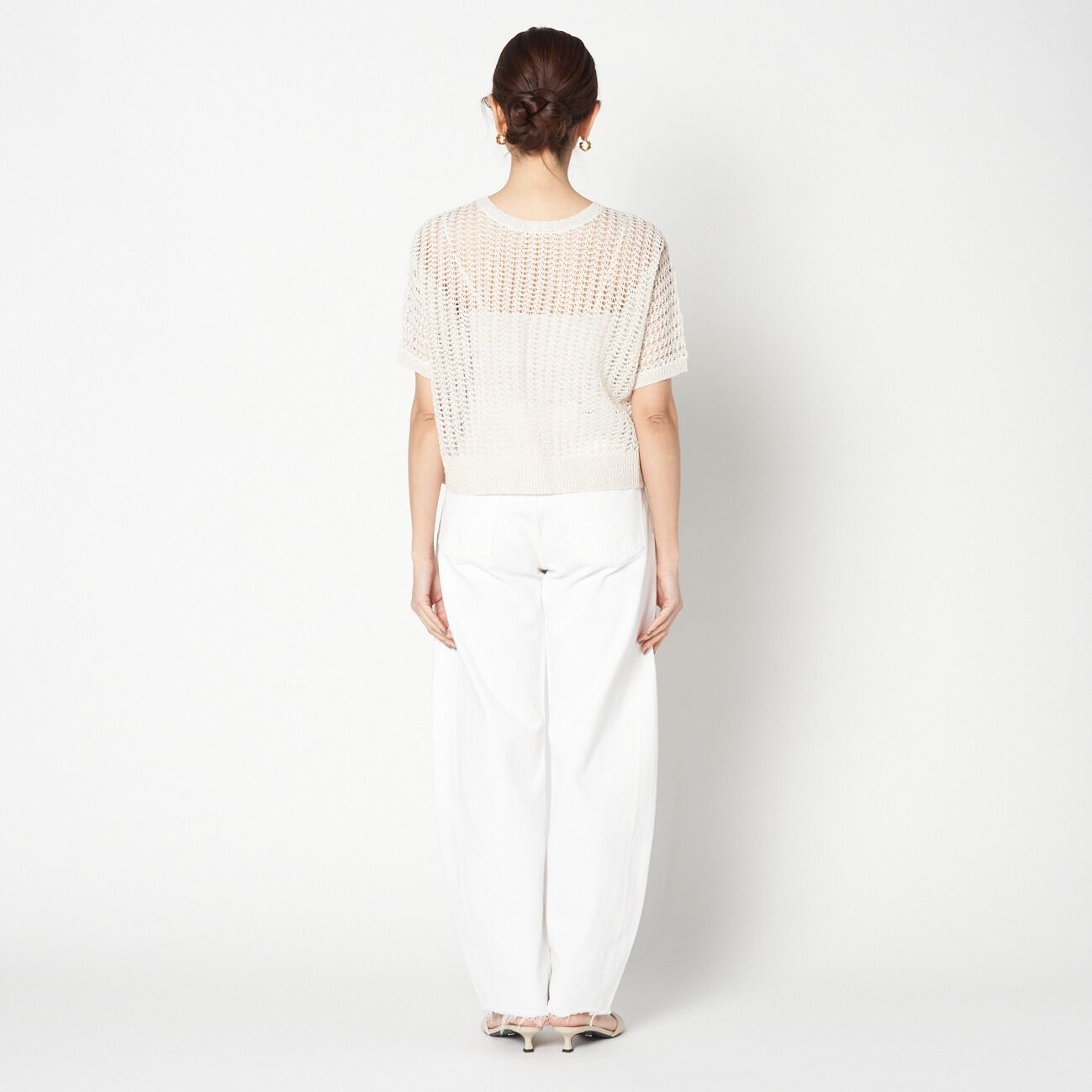 HELIOPOLE「HELIOPOLE GLITTER CROCHET 2WAY KNIT」|ニット・セーター|