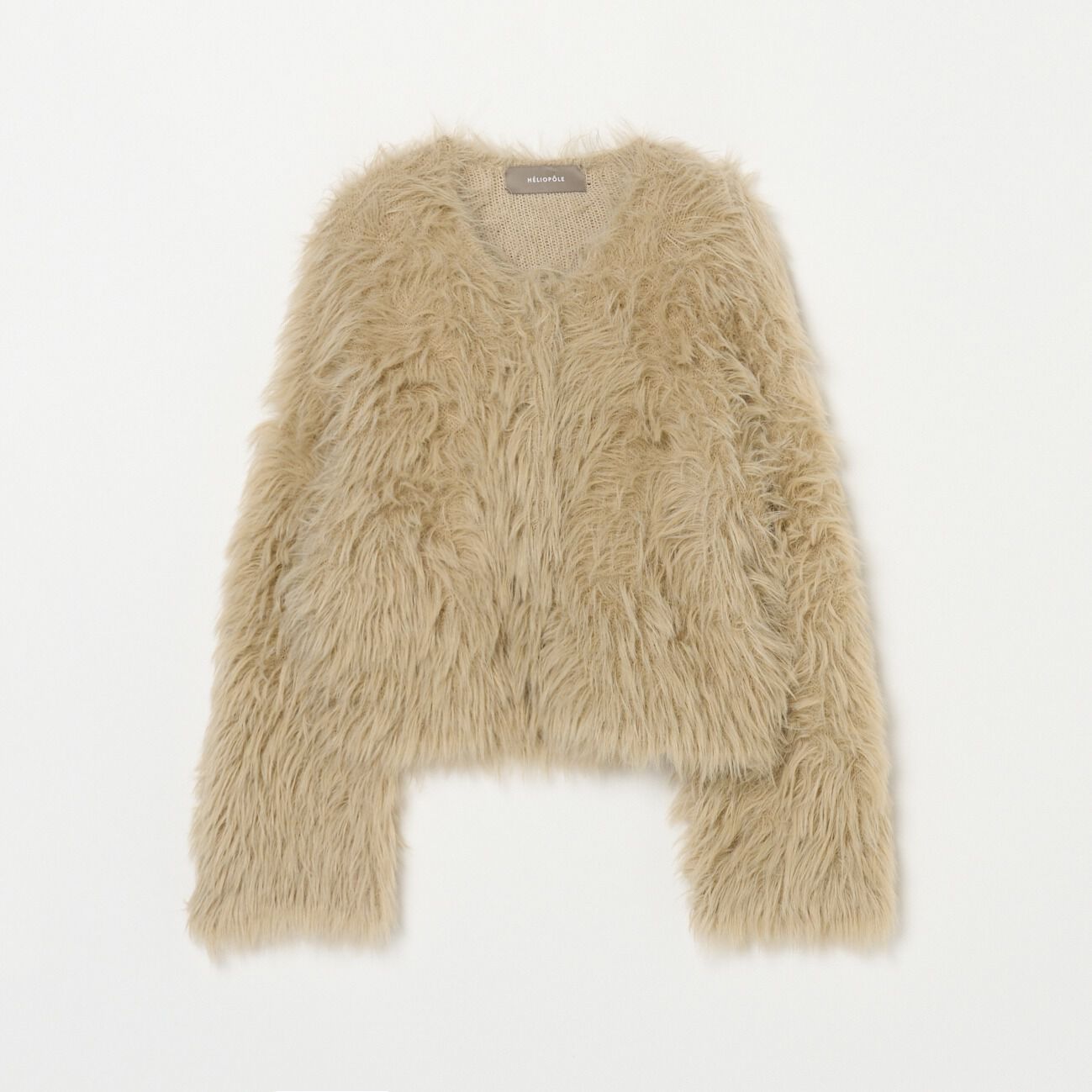 HELIOPOLE「HELIOPOLE FUR KNIT CARDIGAN」|ニット・セーター|ベージュ