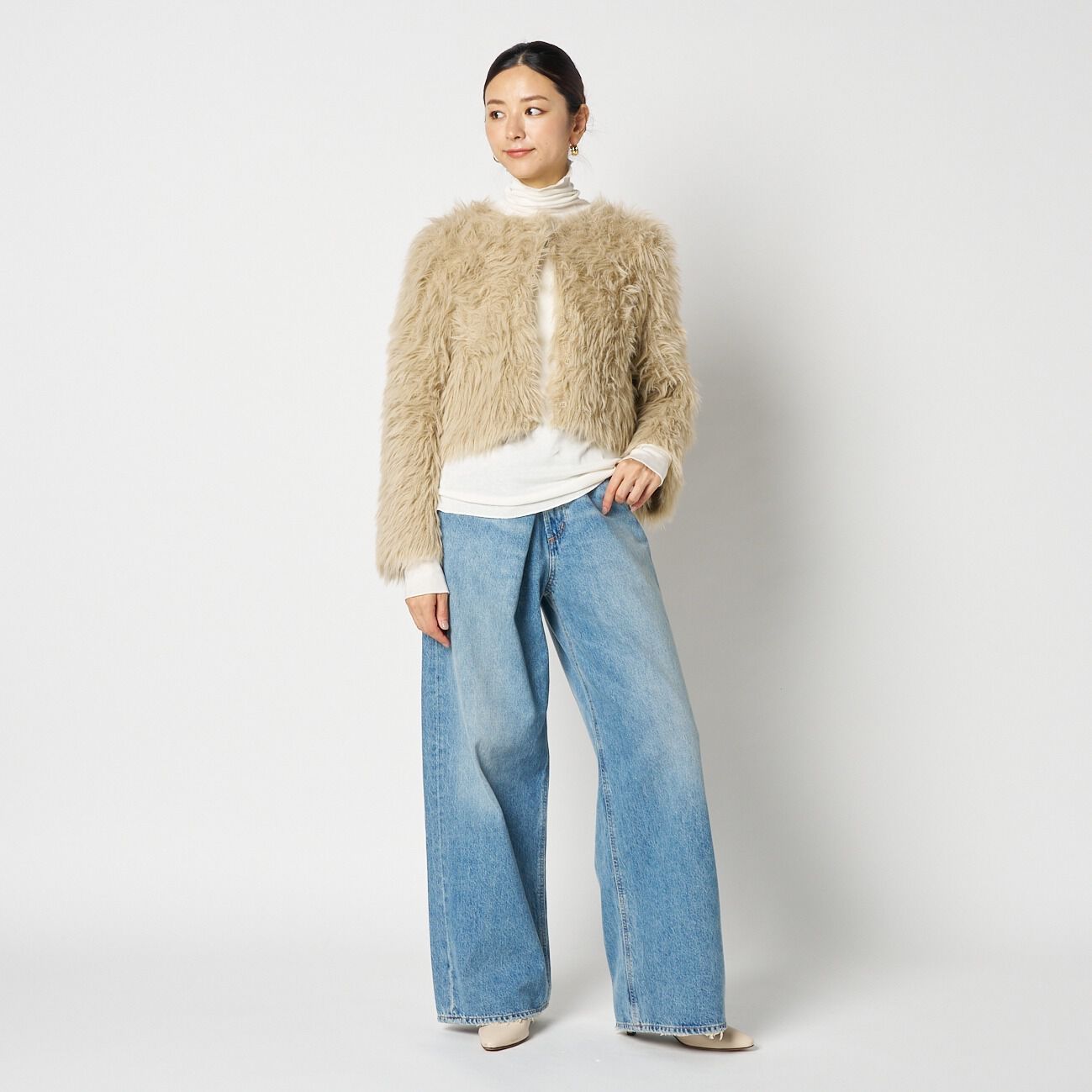 HELIOPOLE「HELIOPOLE FUR KNIT CARDIGAN」|ニット・セーター|