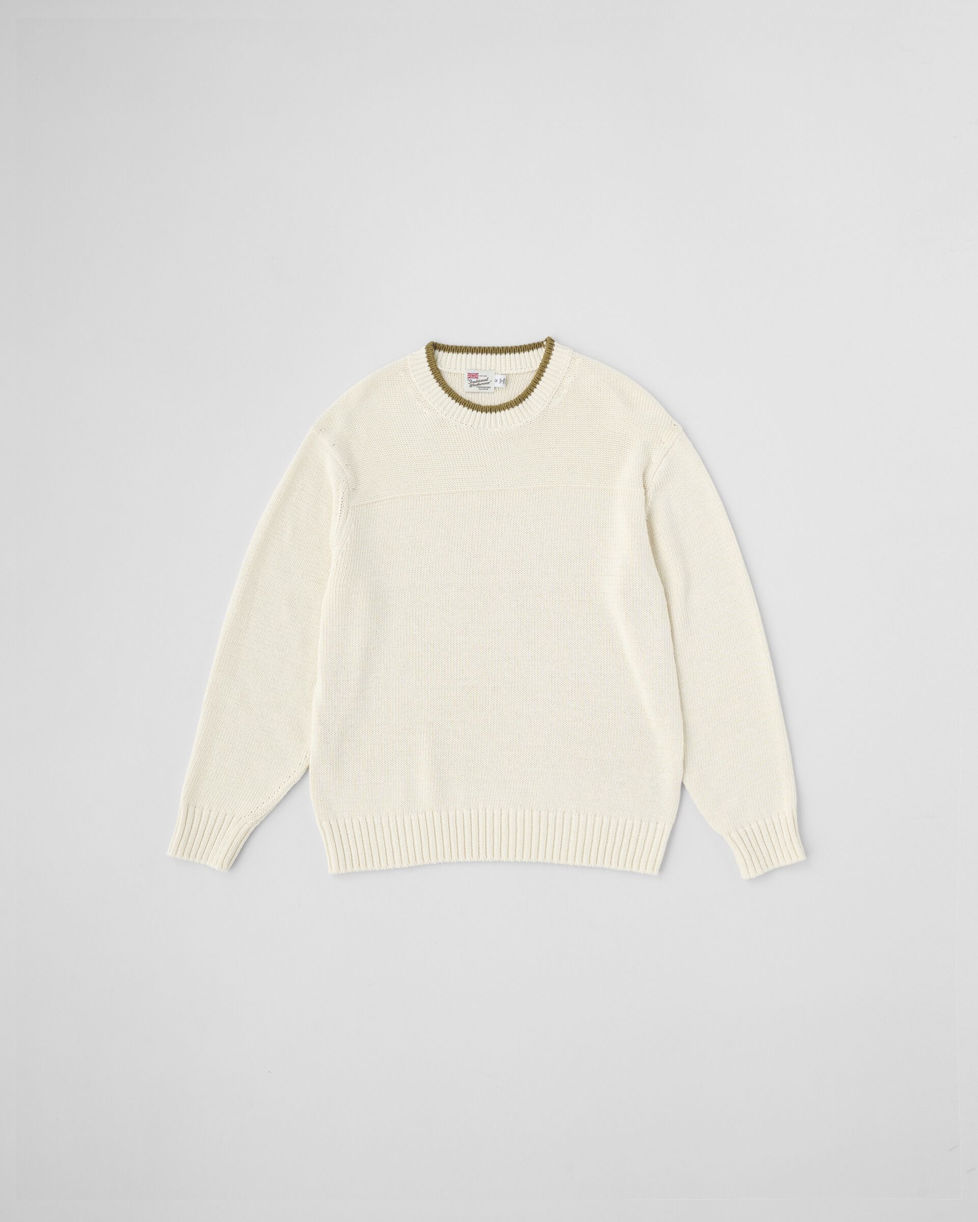 Traditional Weatherwear「KETTON」|ニット・セーター|ﾎﾜｲﾄ&times;ｶｰｷ