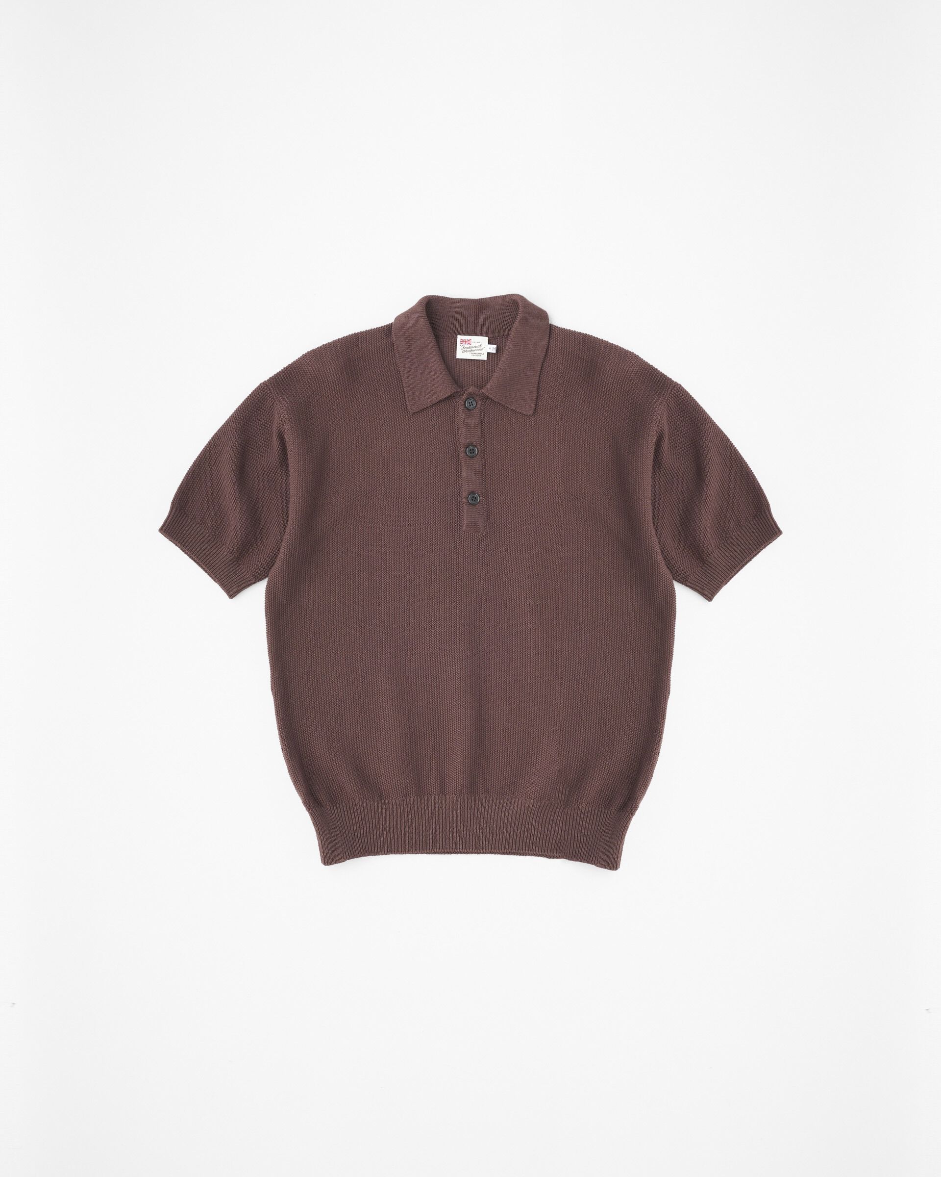 Traditional Weatherwear「NEW HALESWORTH S/S」|ニット・セーター|ﾀﾞｰｸ ﾌﾞﾗｳﾝ