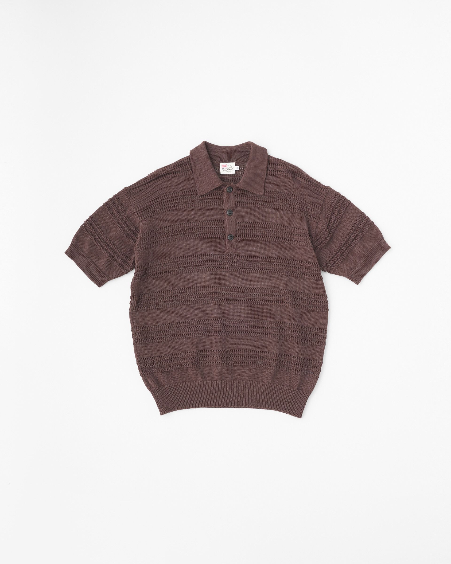 Traditional Weatherwear「NEW HALESWORTH S/S」|ニット・セーター|ﾀﾞｰｸ ﾌﾞﾗｳﾝ