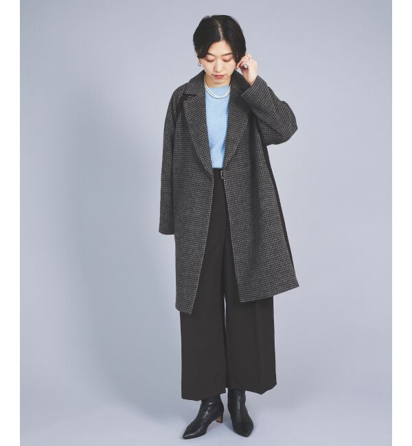 le.coeur blanc「《手洗い可能》ベルト付きハイウエストワイドパンツ」|チノ|