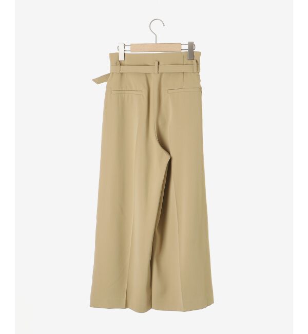 le.coeur blanc「《手洗い可能》ベルト付きハイウエストワイドパンツ」|チノ|