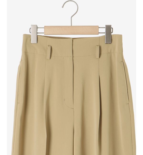 le.coeur blanc「《手洗い可能》ベルト付きハイウエストワイドパンツ」|チノ|