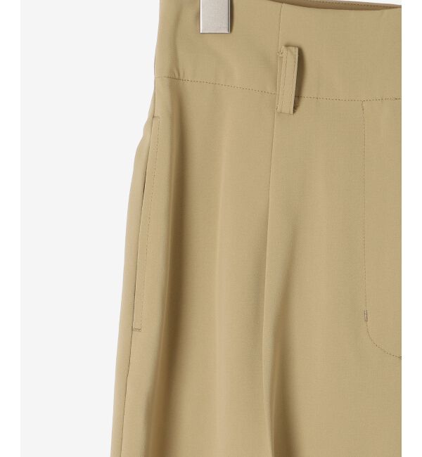 le.coeur blanc「《手洗い可能》ベルト付きハイウエストワイドパンツ」|チノ|