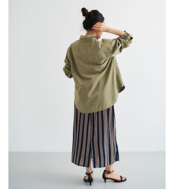 le.coeur blanc「マルチストライプウエストリボンスカート」|スカート|