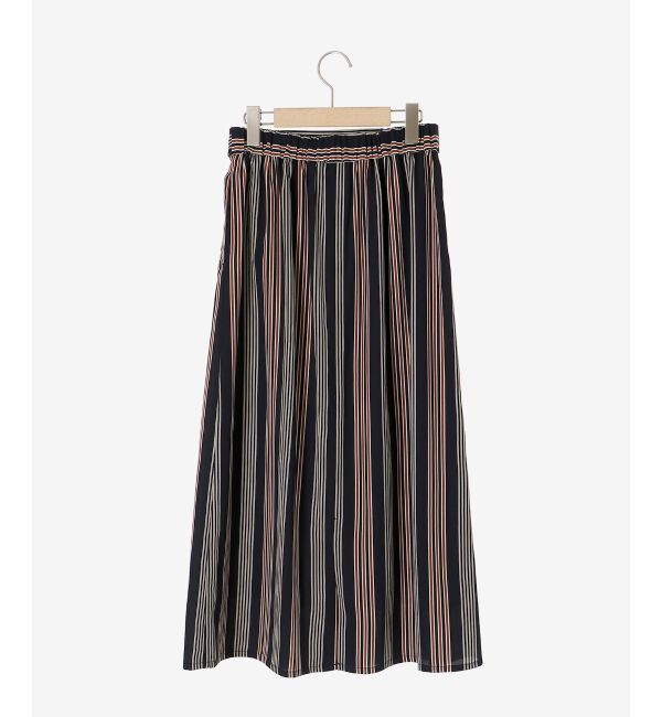 le.coeur blanc「マルチストライプウエストリボンスカート」|スカート|