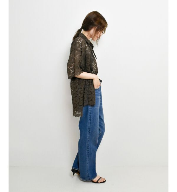  「フロントポケットフラワーコードレースシャツ」|シャツ・ブラウス|