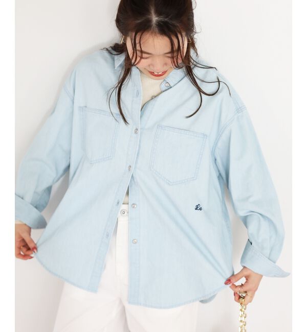  「エンブロイダリーカラーオーバーシャツ」|シャツ・ブラウス|