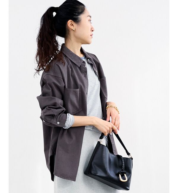  「エンブロイダリーカラーオーバーシャツ」|シャツ・ブラウス|