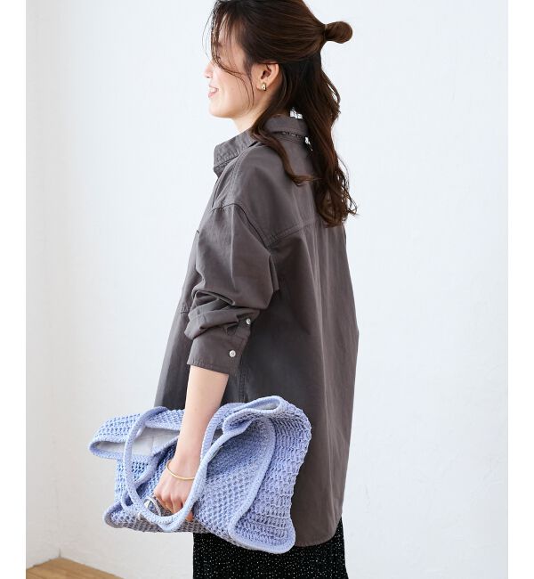  「エンブロイダリーカラーオーバーシャツ」|シャツ・ブラウス|