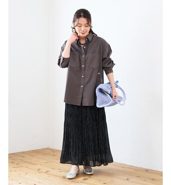  「エンブロイダリーカラーオーバーシャツ」|シャツ・ブラウス|