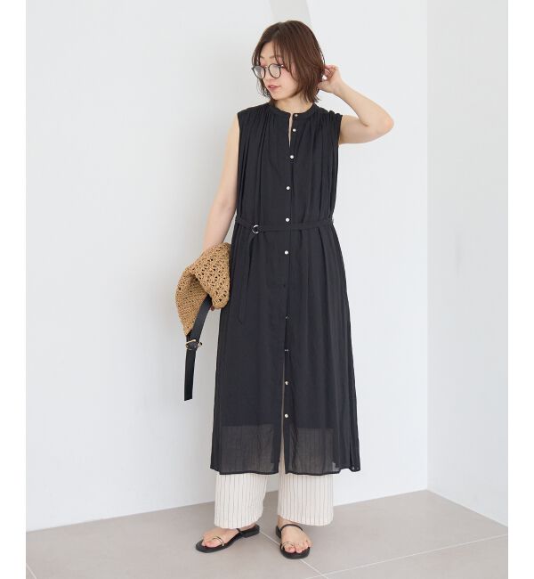  「シアーボイルノースリーブワンピース」|ワンピース|