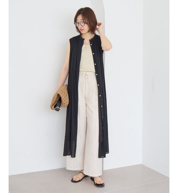  「シアーボイルノースリーブワンピース」|ワンピース|