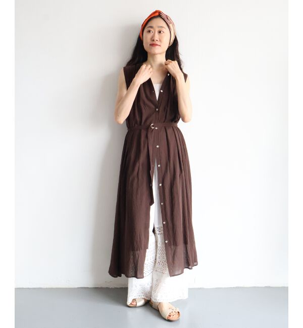  「シアーボイルノースリーブワンピース」|ワンピース|