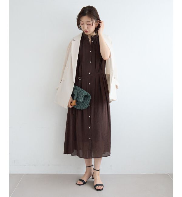  「シアーボイルノースリーブワンピース」|ワンピース|