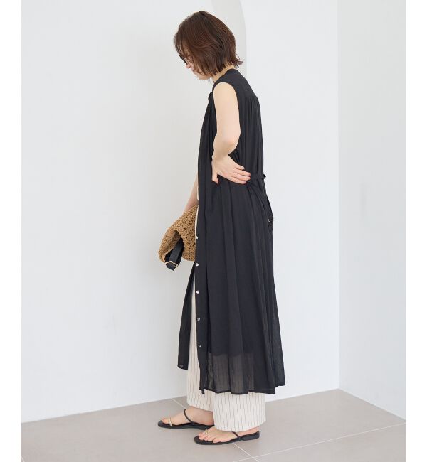  「シアーボイルノースリーブワンピース」|ワンピース|