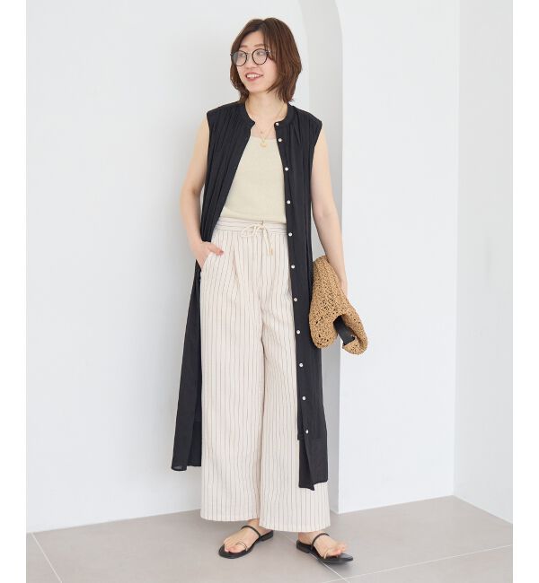  「シアーボイルノースリーブワンピース」|ワンピース|